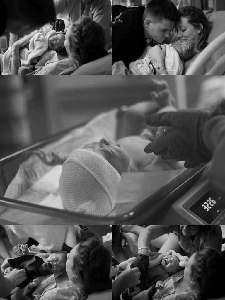 birth photos in hospital room