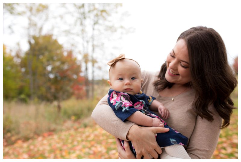 mom and baby fall photos