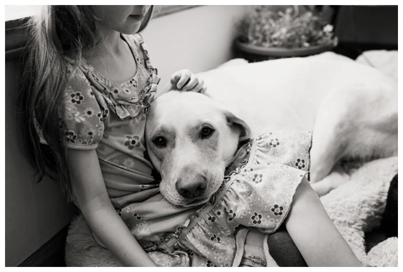 girl and her dog