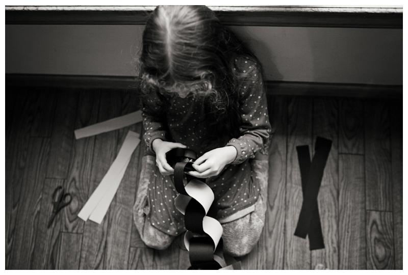 girl doing crafts