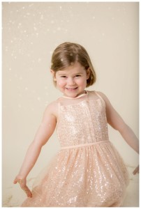 little girl gold glitter