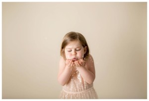 little girl gold glitter
