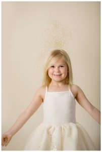 little girl gold glitter