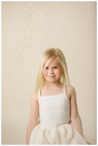 little girl gold glitter