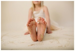 little girl gold glitter
