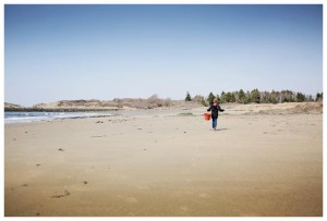 girl running on beach