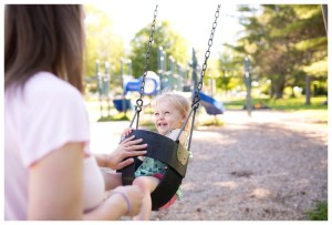 baby in swing