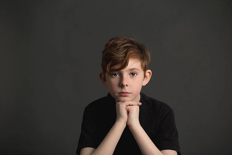 studio images of boy