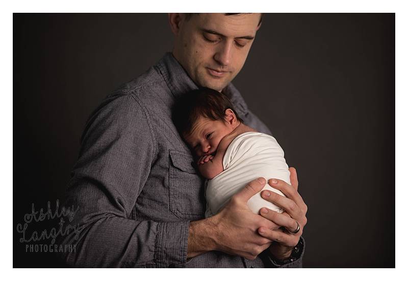 dad with new baby