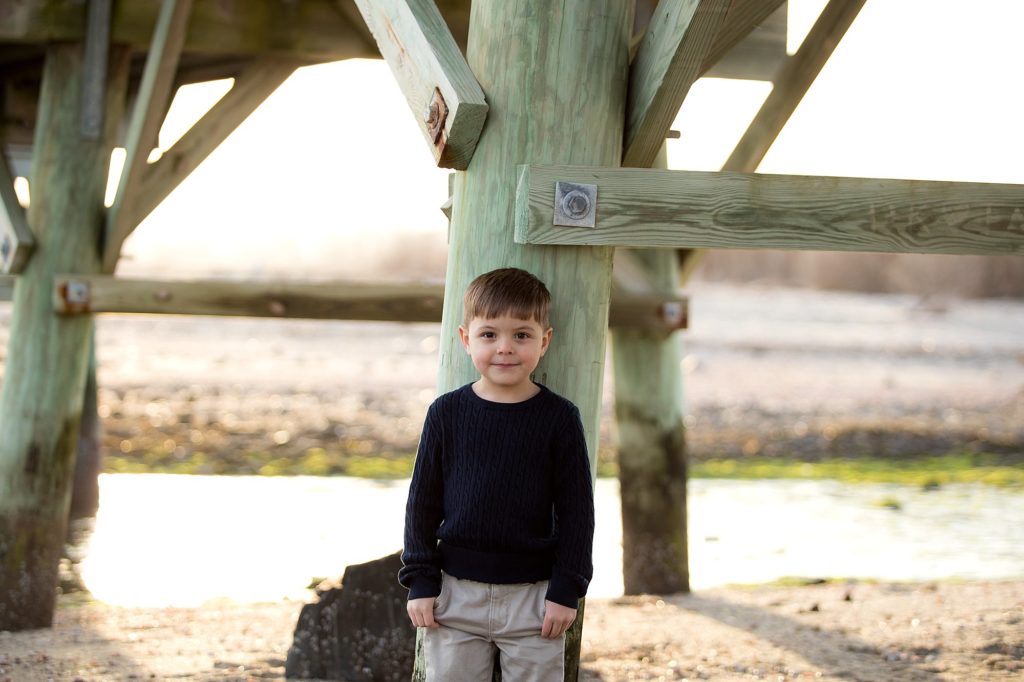little boy portrait at silver sands