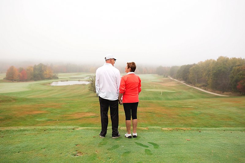 maine couple overlook scenery 